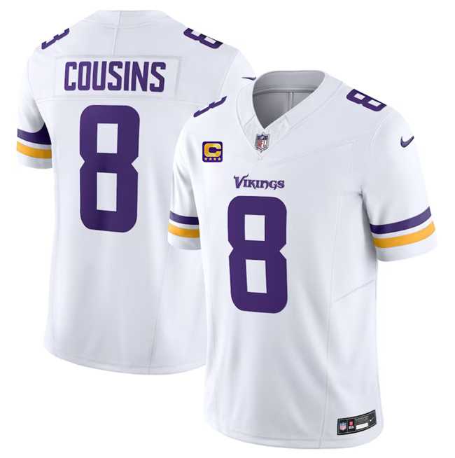 Men & Women & Youth Minnesota Vikings #8 Kirk Cousins White 2023 F.U.S.E. With 4-Star C Patch Vapor Untouchable Limited Jersey,We sell and wholesale Men & Women & Youth Minnesota Vikings #8 Kirk Cousins White 2023 F.U.S.E. With 4-Star C Patch Vapor Untouchable Limited Jersey on line form chian!